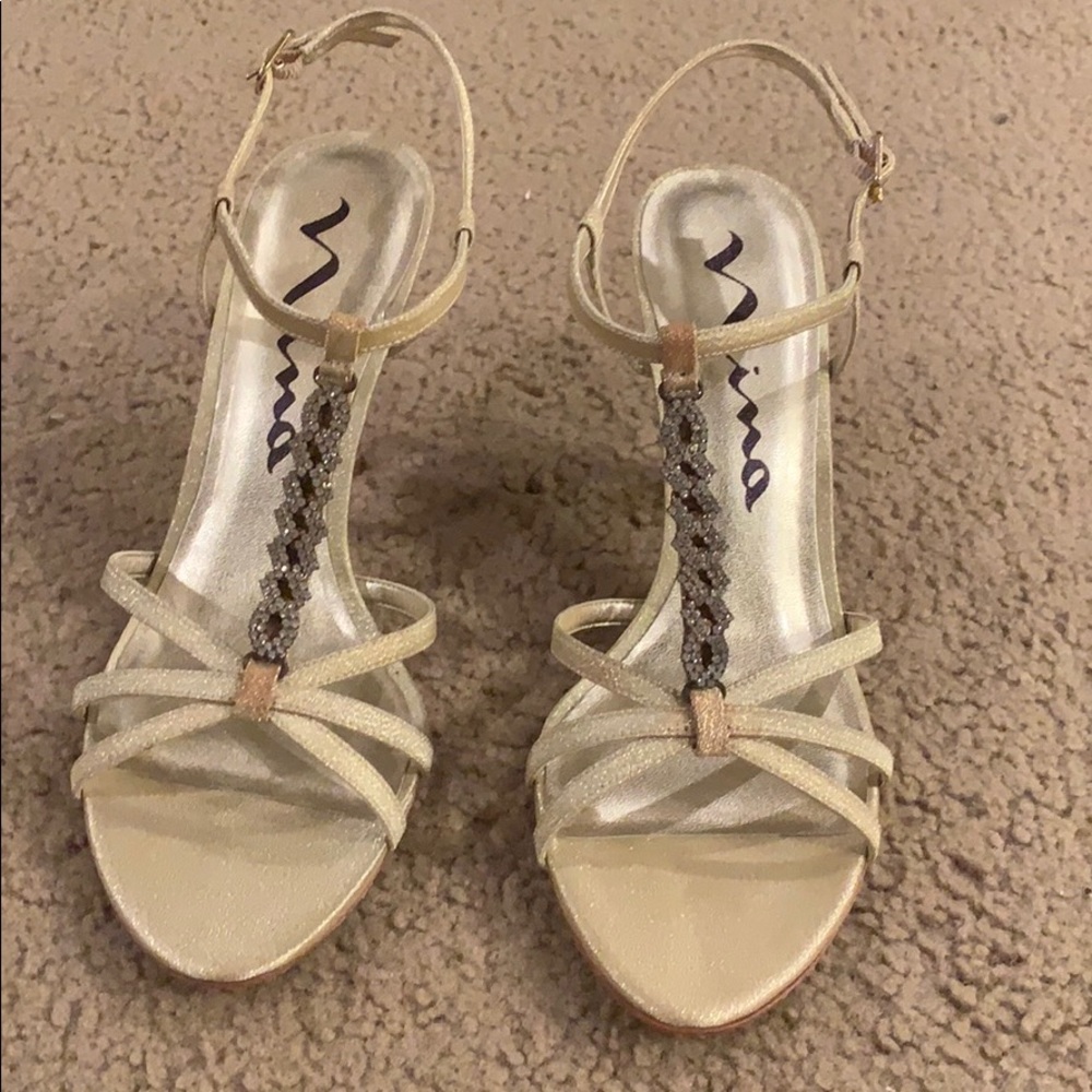 Nina designer heels with t strap